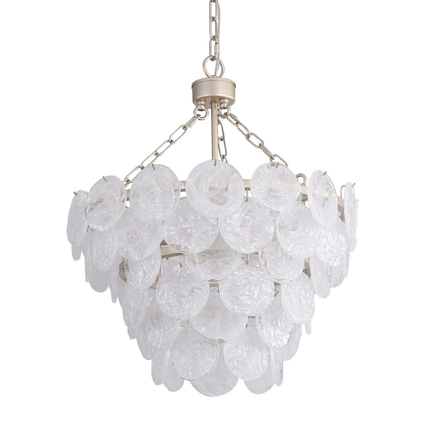 Photos - Chandelier / Lamp Cascada Golden Lighting 6007-20  8 Light 21" Wide Pendant Aegean Silver / Cirrus Cloud Indoor Lighting Pendants 6007-20 AGS-C 