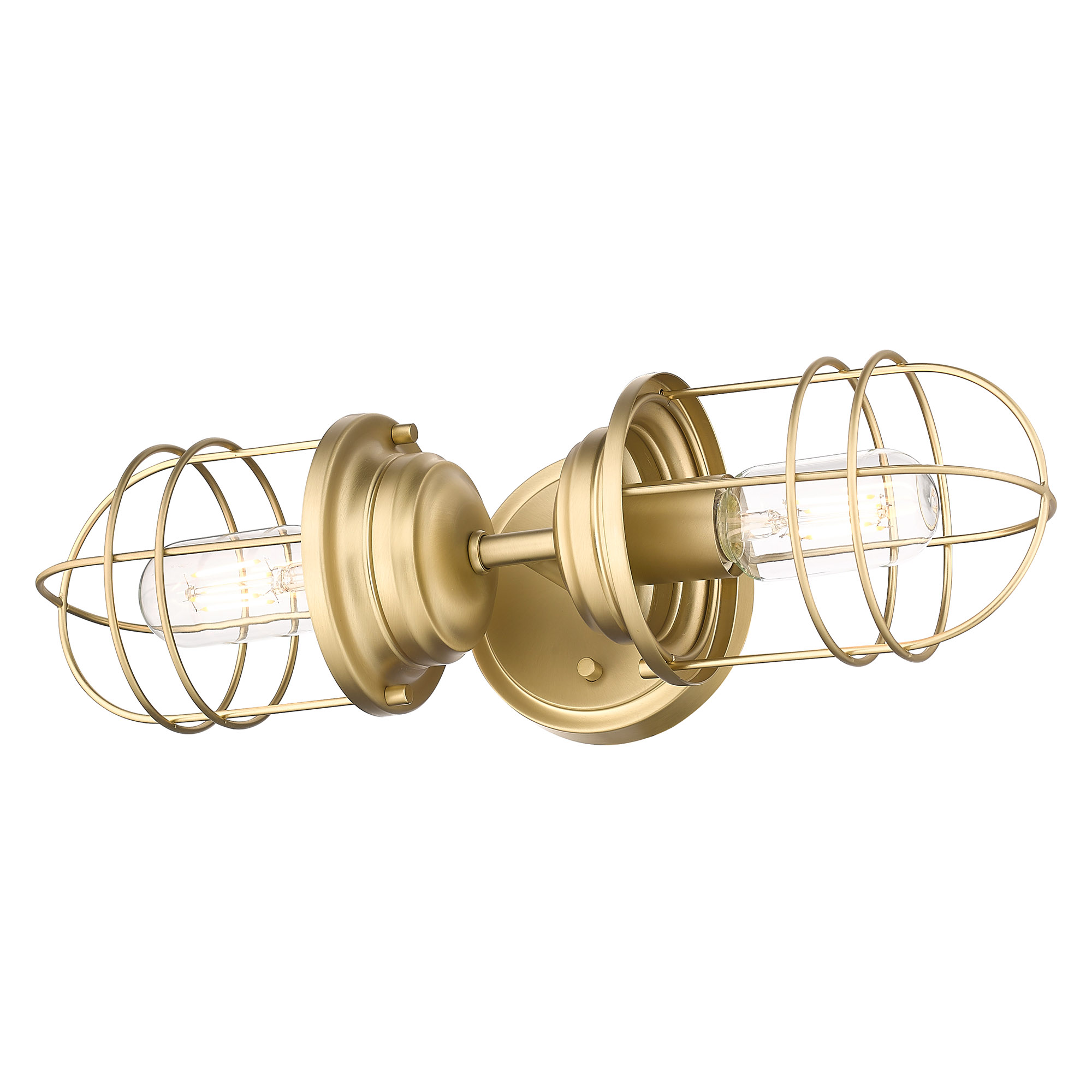 Photos - Chandelier / Lamp BCB Golden Lighting 9808-2W Seaport 2 Light 17" Tall Bathroom Sconce Brushed Champagne Bronze Indoor Lighting Bathroom Fixtures 