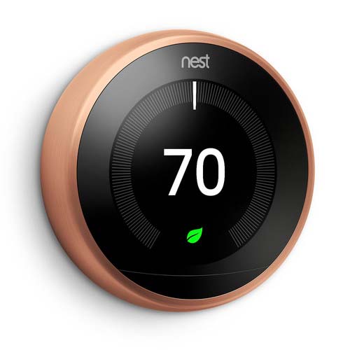 Google Nest T30 Nest Learning Thermostat - 3rd Generation Copper Thermostat Programmable Wifi