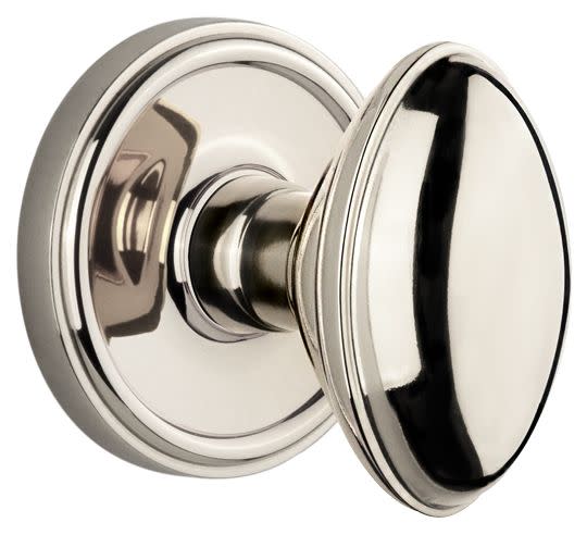 Photos - Door Handle EDEN Grandeur Georgetown Dummy Door Knobset with  Prairie Knob - Polished Nickel - 800336 800336 