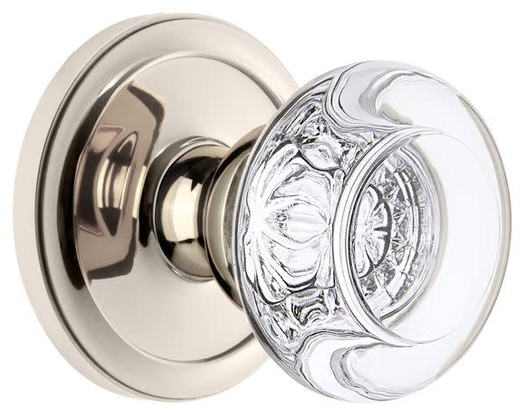 Photos - Door Handle Bordeaux Grandeur Circulaire Passage Door Knobset with  Crystal Knob - Polished Nickel - 812440 812440 