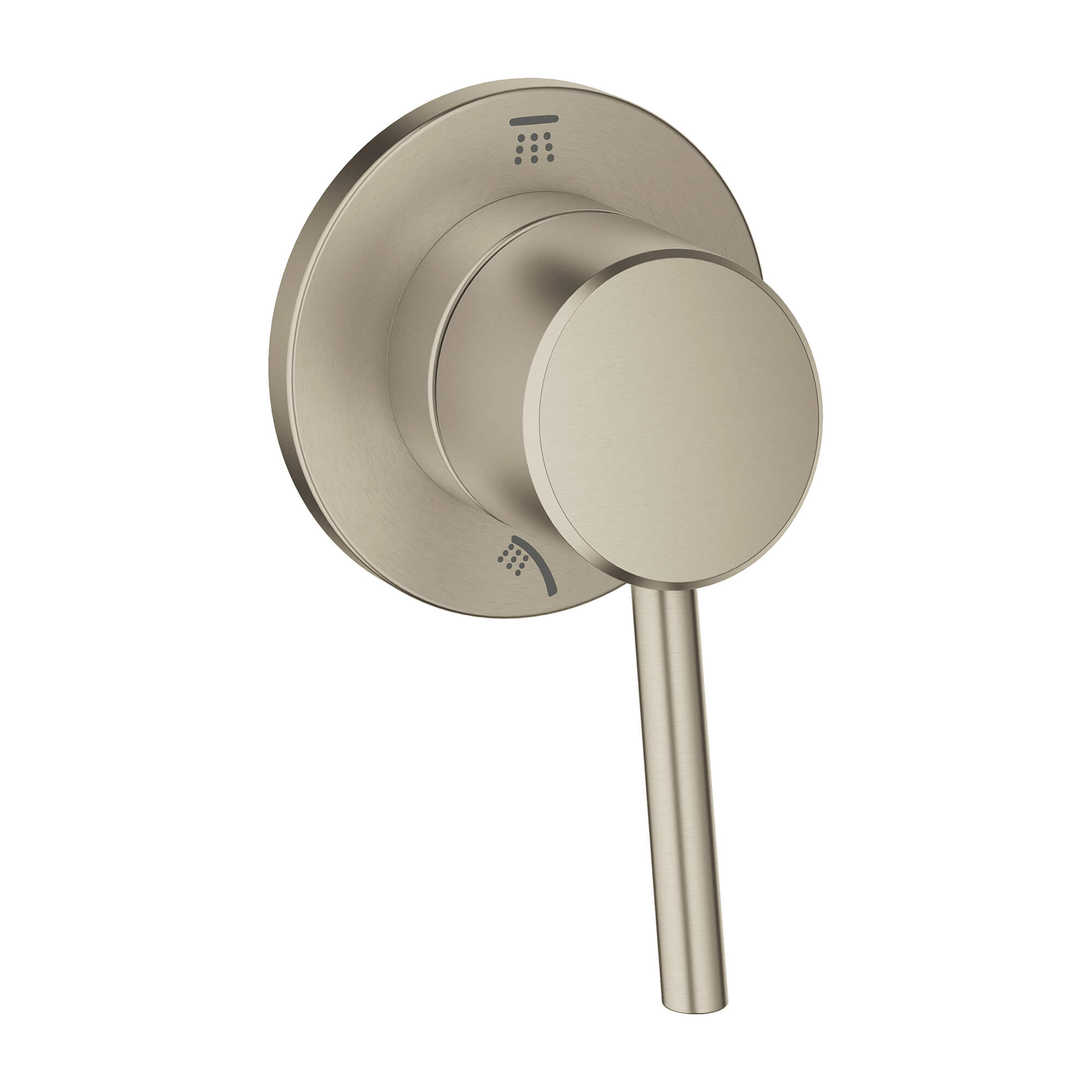 Grohe 29 108 Concetto Single Lever 2-Way Diverter Valve Trim Only for Shower/Handshower (Valve Sold Separately) Brushed Nickel Showers Diverter Trims