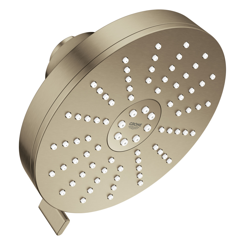 Grohe 11 171 6 Euphoria 1.75 GPM Multi Function Rain Shower Head Brushed Nickel Infinity Showers Shower Heads Multi Function