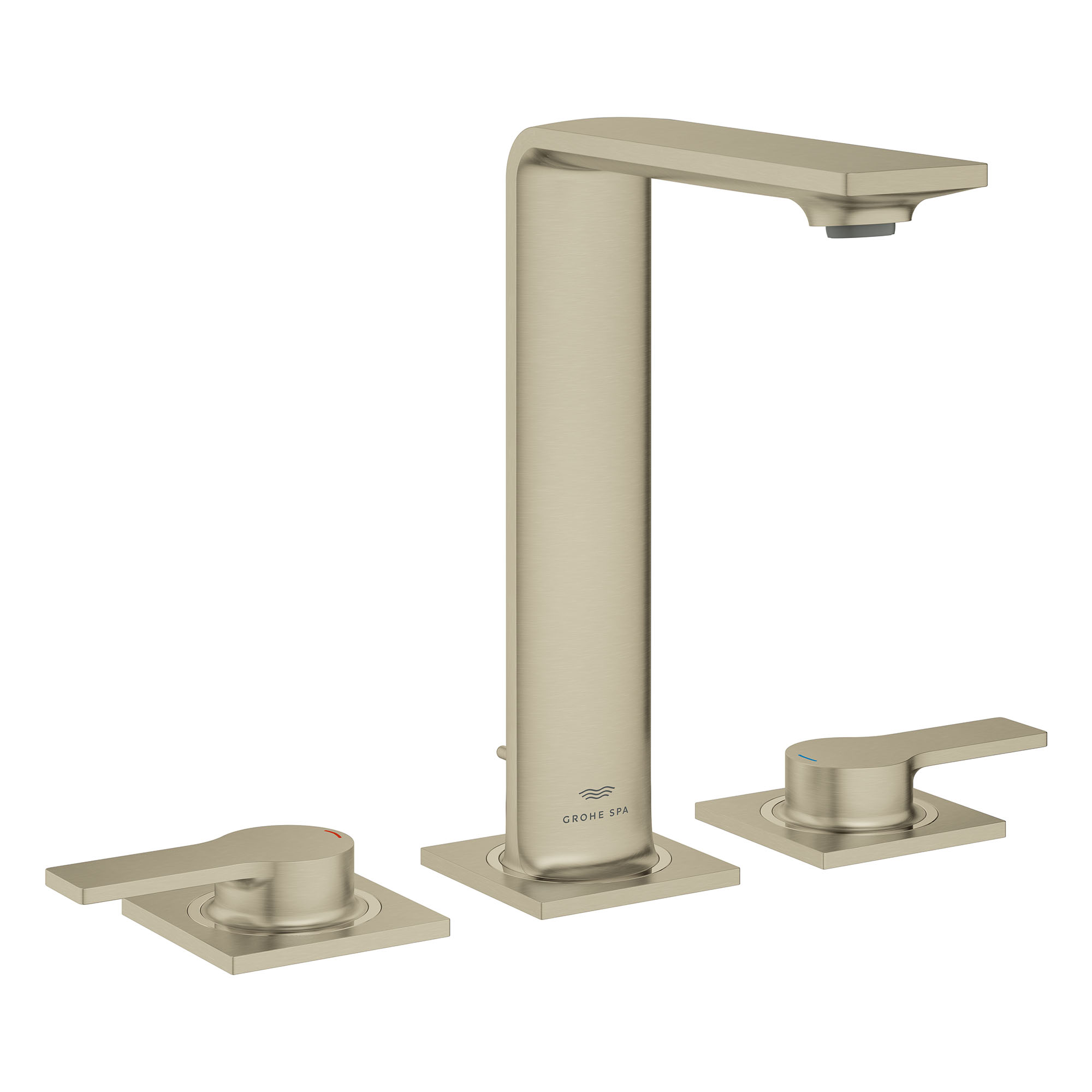 Grohe 20 584 1 Allure New 1.2 GPM Widespread Bathroom Faucet Brushed Nickel Faucet Bathroom Sink Faucets Double Handle