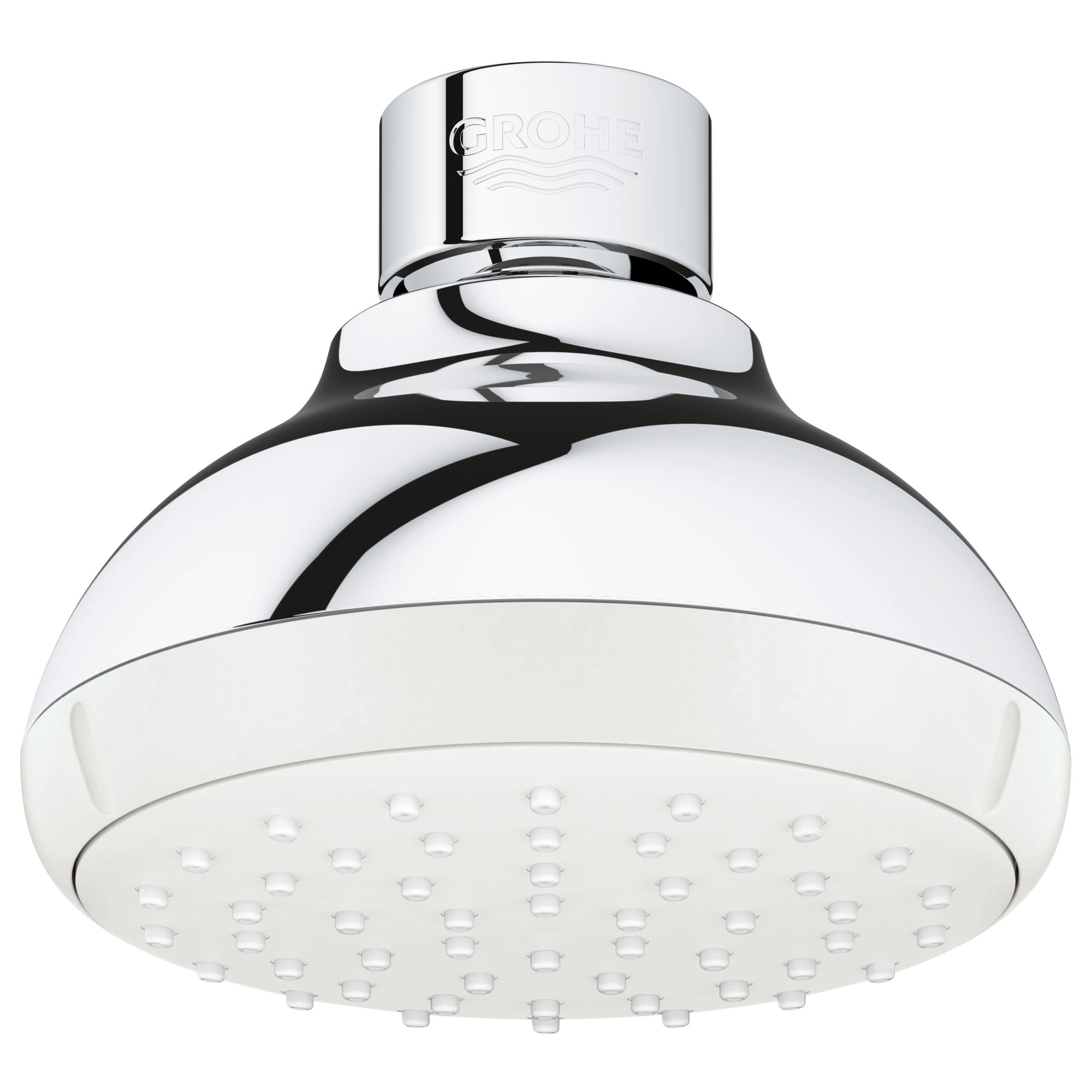 Grohe 26 050 1 Tempesta 1.5 GPM Single Function Rain Shower Head Starlight Chrome Showers Shower Heads Single Function