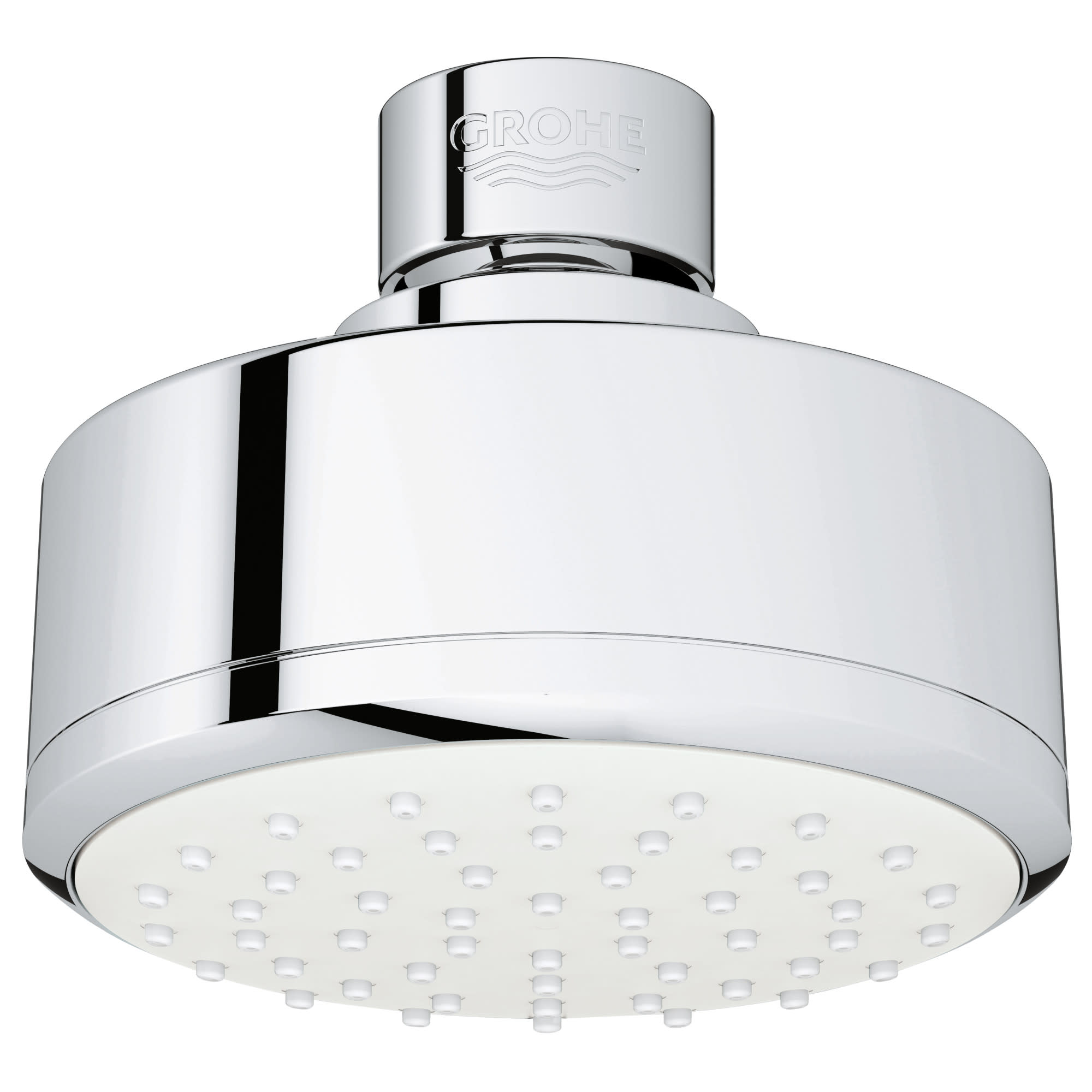 Grohe 26 051 1 Tempesta Cosmopolitan 1.5 GPM Single Function Rain Shower Head Starlight Chrome Showers Shower Heads Single Function