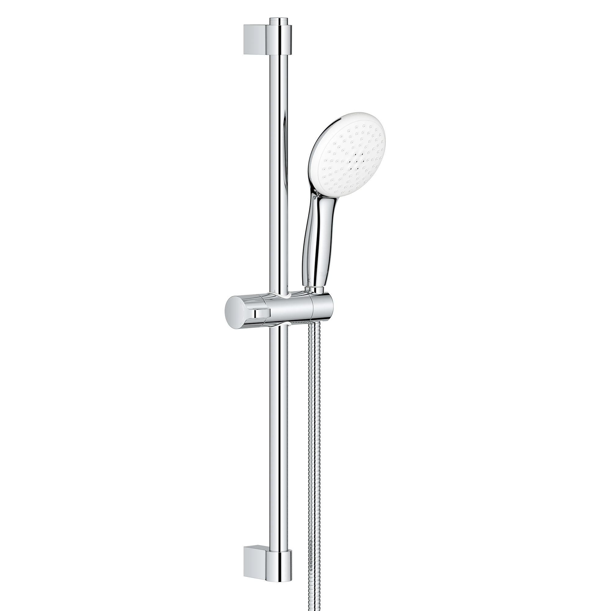 Grohe 26 077 2 Tempesta Shower System with Hand Shower Slide Bar and Hose Starlight Chrome Showers Shower System Pressure Balanced