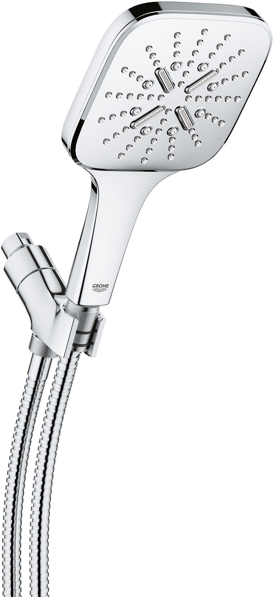 Grohe 26 605 Rainshower 1.75 GPM Multi Function Hand Shower with StarLight DreamSpray EcoSpray and Speed Clean - Includes Hose Starlight Chrome