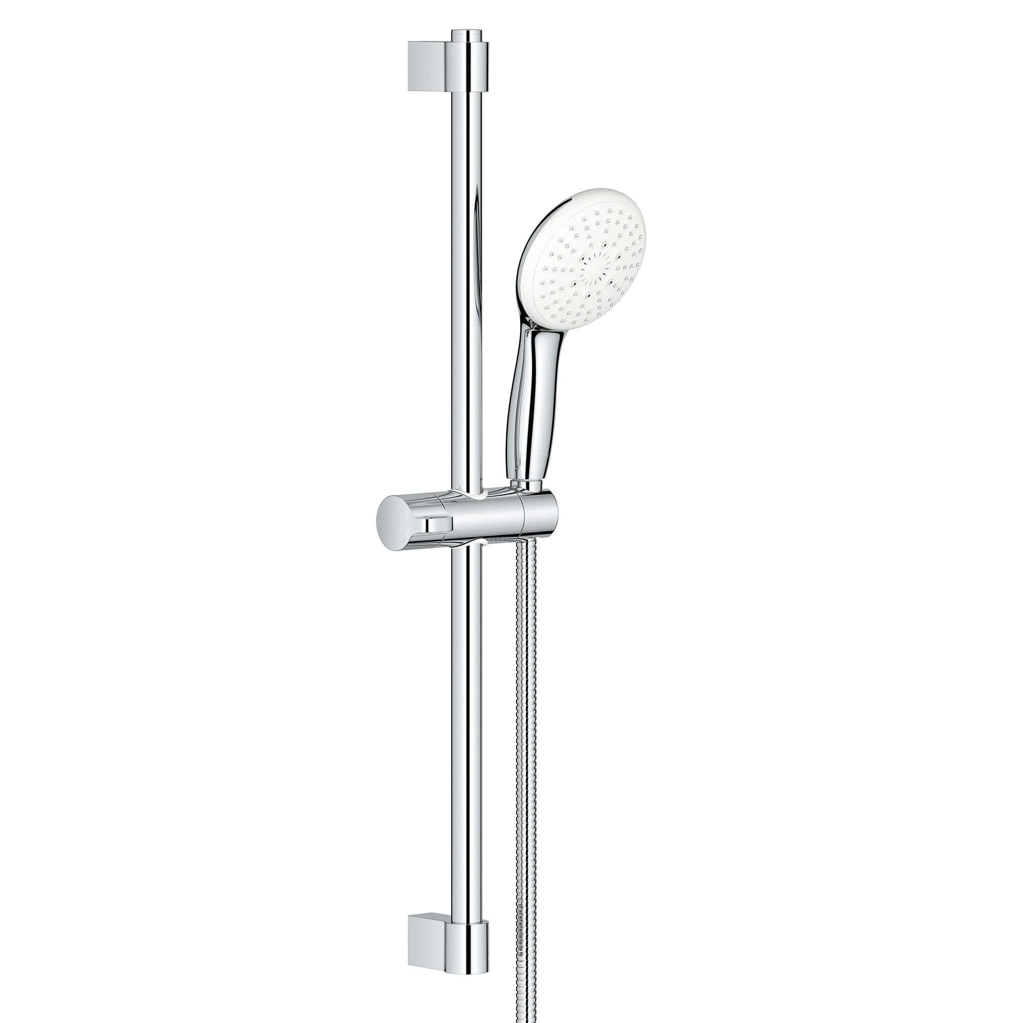 Grohe 26 761 2 Tempesta Shower System with Hand Shower Slide Bar and Hose Starlight Chrome Showers Shower System Pressure Balanced