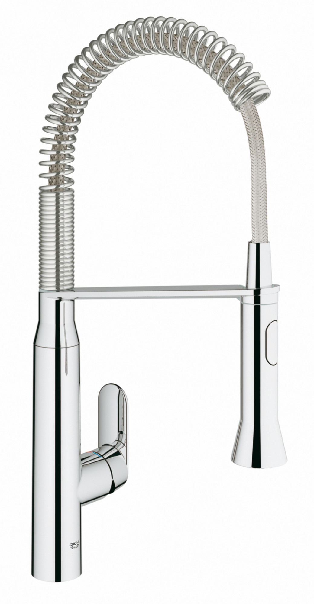 Grohe 31 380 K7 Pre-Rinse Kitchen Faucet with 2-Function Toggle Sprayer Starlight Chrome Faucet Kitchen Single Handle