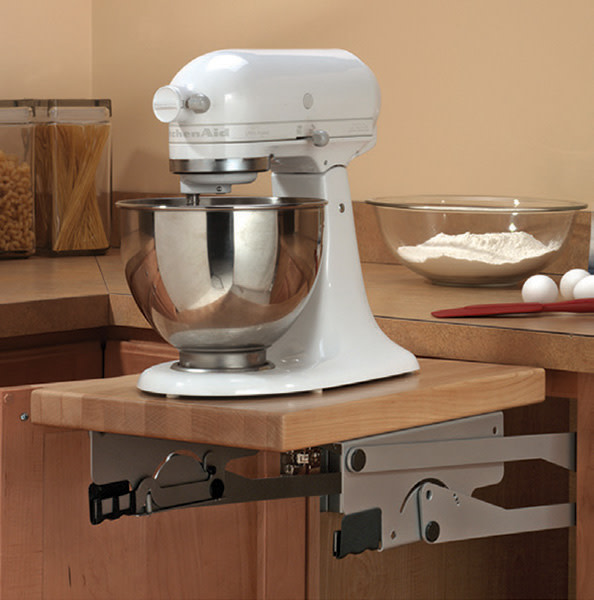 Hafele 504.20.900 Stand Mixer Lift Mechanism for 30 Lb Storage Platinum Storage and Organization Cabinet and Kitchen Organizers Lift Stands