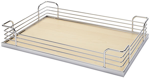 Hafele 545.60.78 11.625" x 18.5" Arena Plus Storage Basket for Pull Out Pantry Frame Chrome / Maple Kitchen Organizers Accessories and Parts Cabinet