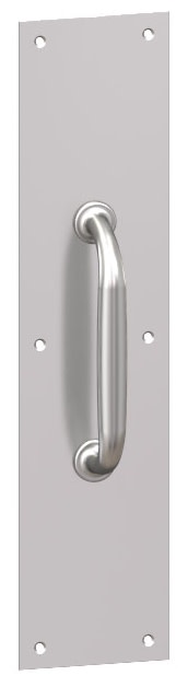 Photos - Door Handle Hager 36N-4x16 4" x 16" Square Corner 0.050" Gauge Pull Plate with 1" Round Cast Pull on 5-1/2" Center from the Pull Plates 
