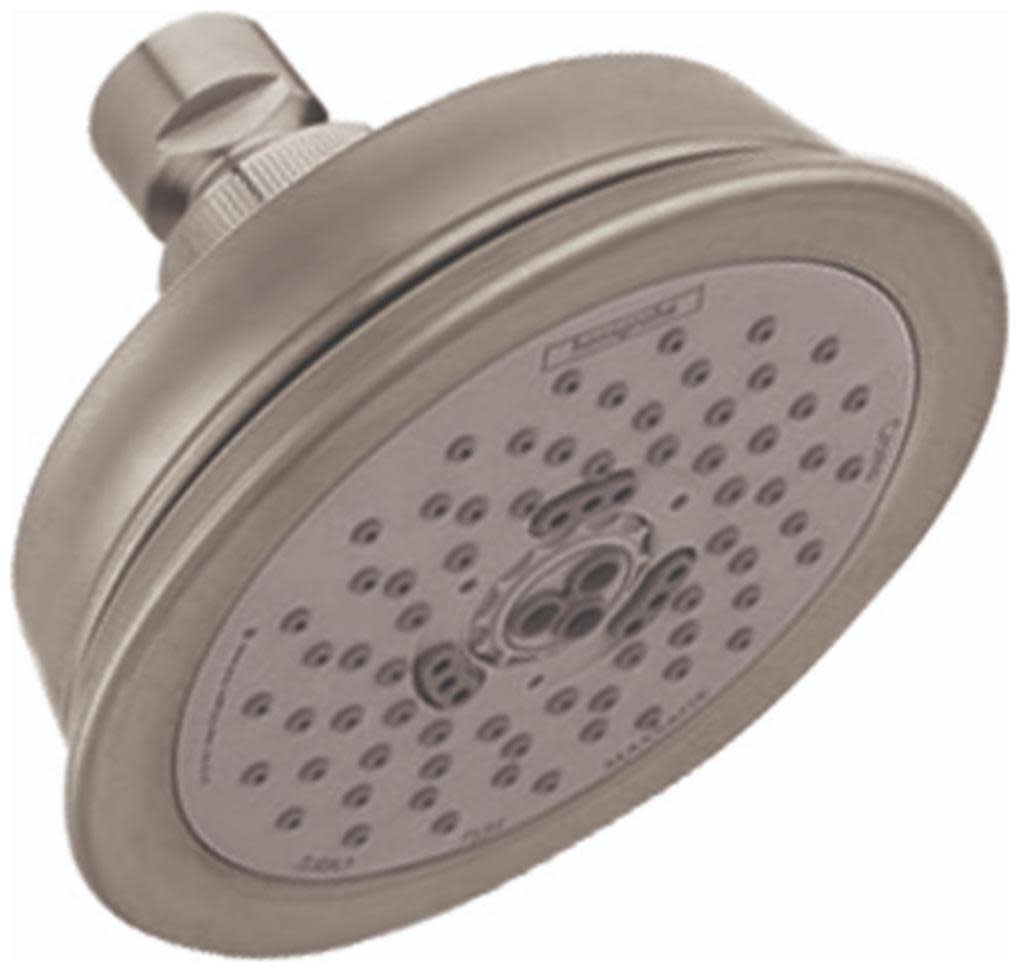 Hansgrohe 04070 Croma 100 Classic Multi Function 2.5 GPM Shower Head Brushed Nickel Showers Shower Heads Multi Function