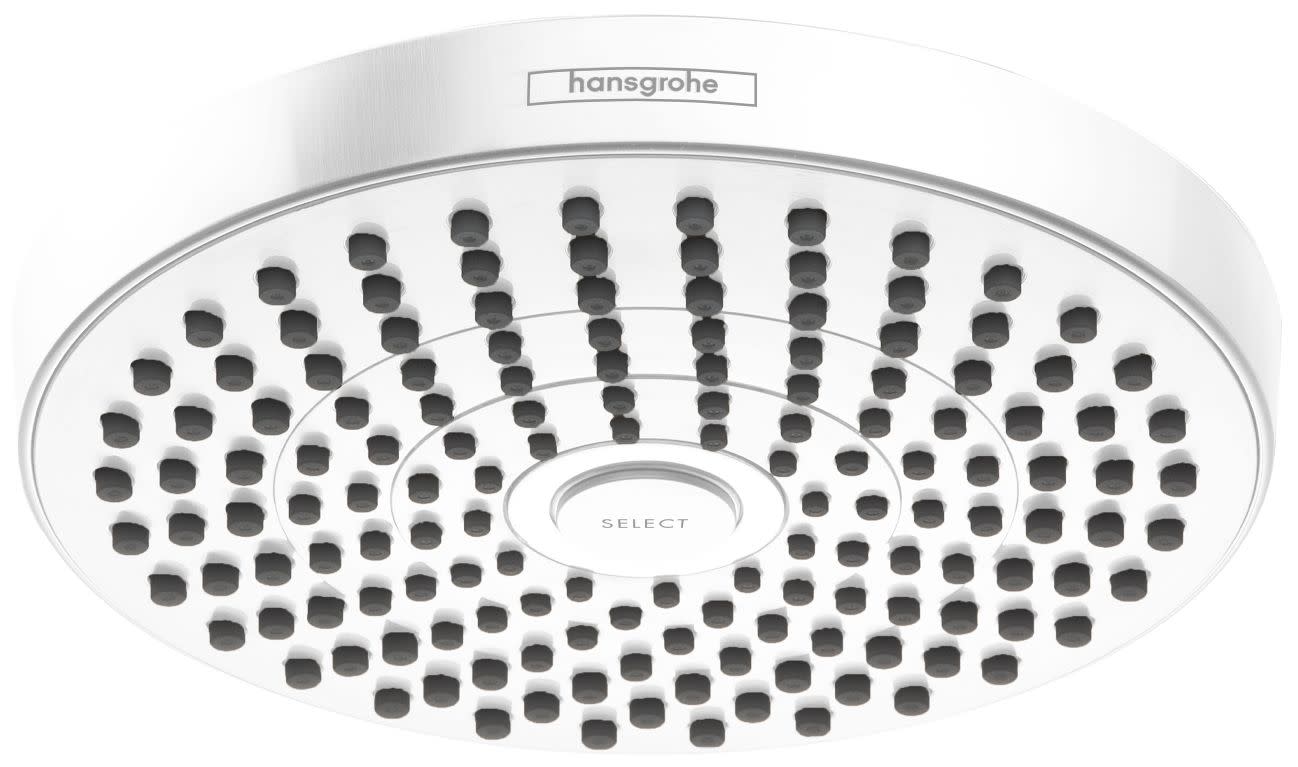 Hansgrohe 04388 Croma Select S 1.75 GPM Multi-Function Rain Round Shower Head - Limited Lifetime Warranty Matte White Showers Shower Heads Multi