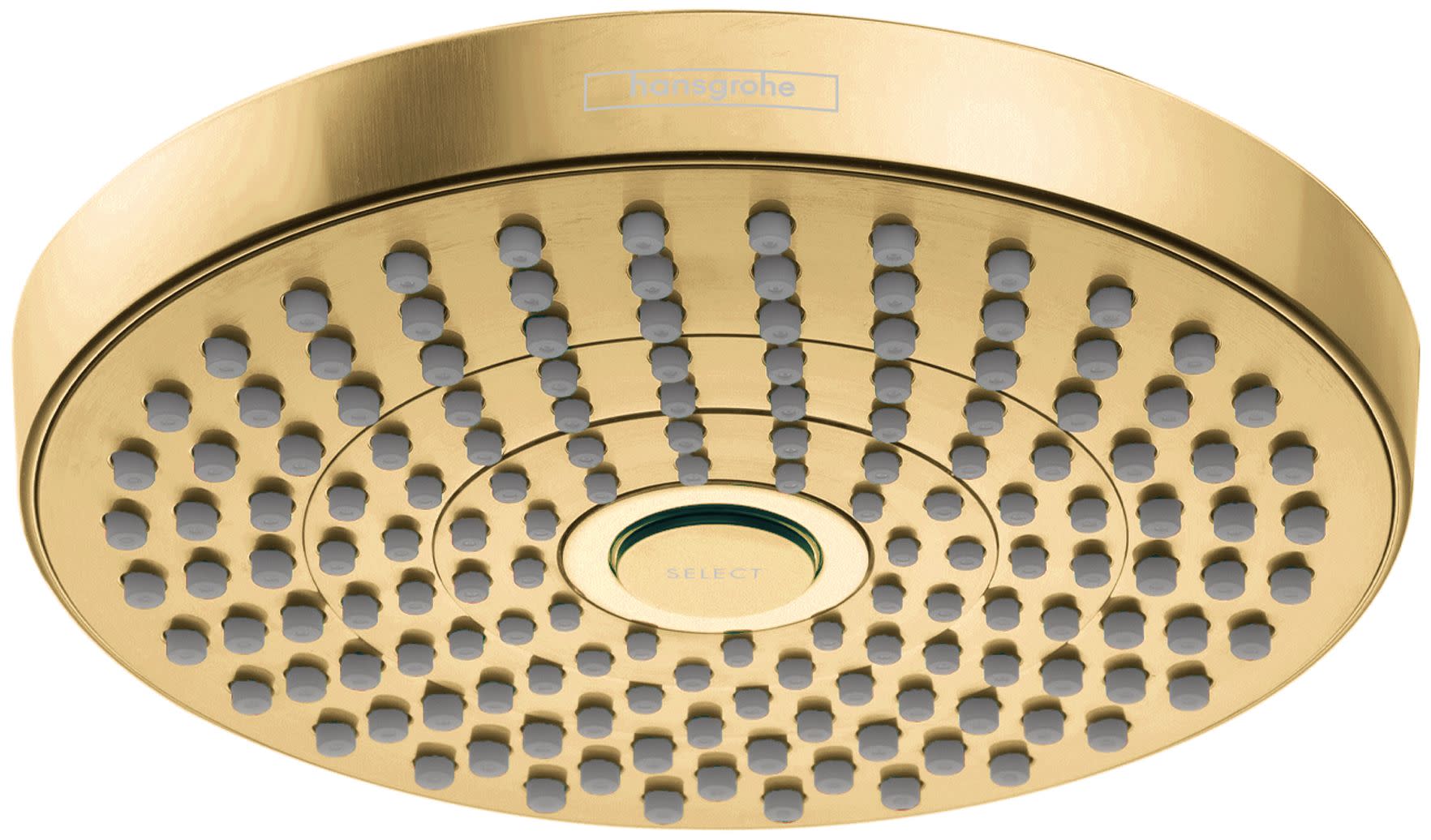 Hansgrohe 04825 Croma Select S 2.5 GPM Multi Function Shower Head Brushed Gold Optic Showers Shower Heads Multi Function