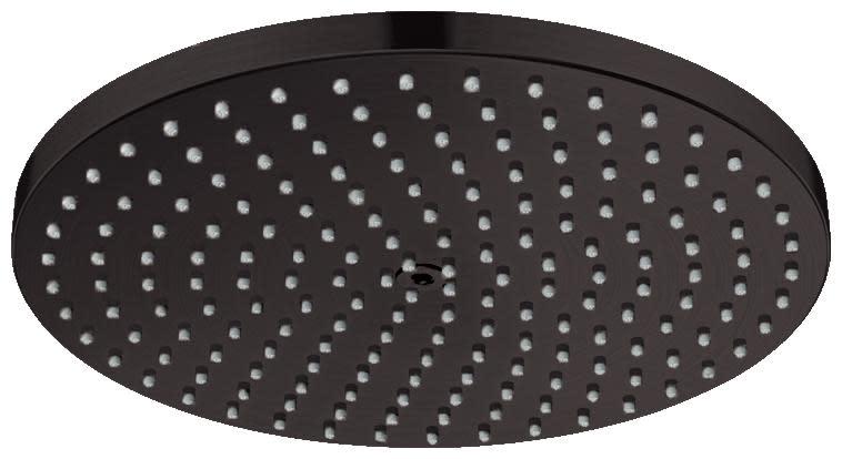 Hansgrohe 04927 Raindance S 1.75 GPM Single Function Rain Shower Head with AirPower and QuickClean Technologies Matte Black Showers Shower Heads