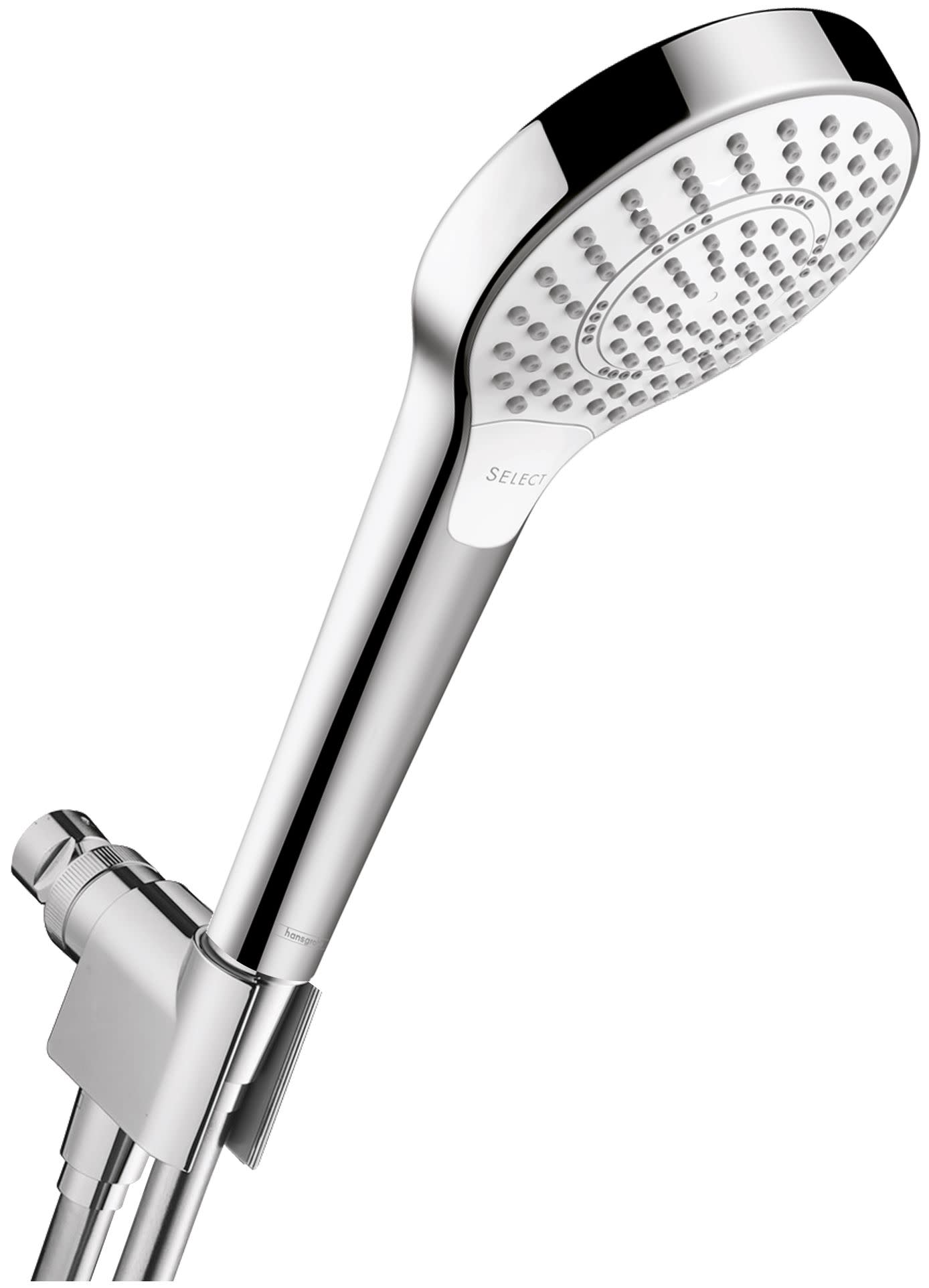 Hansgrohe 04936 Croma Select S 1.75 GPM Multi Function Hand Shower Package with Select and QuickClean Technologies - Includes Hose and Hand Shower