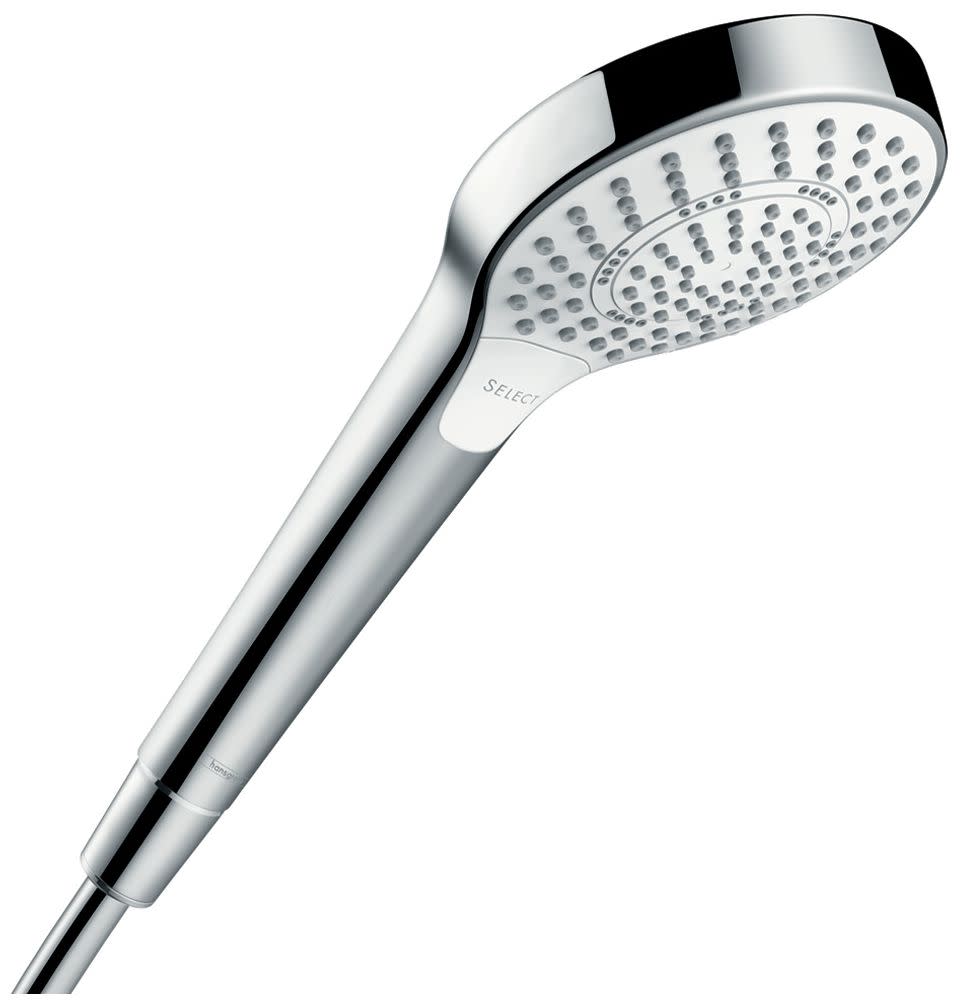 Hansgrohe 04947 Croma Select S 2.5 GPM Multi Function Hand Shower with Select and QuickClean Technologies White / Chrome Showers Hand Showers Multi