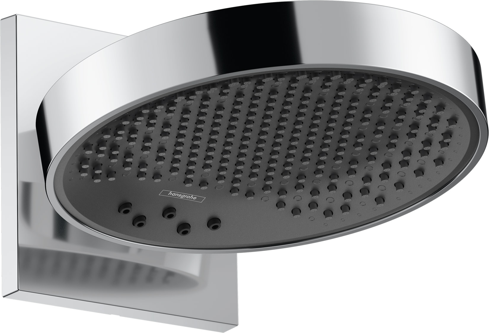 Hansgrohe 26232 Rainfinity 2.5 GPM Multi Function Rain Shower Head Chrome Showers Shower Heads Multi Function