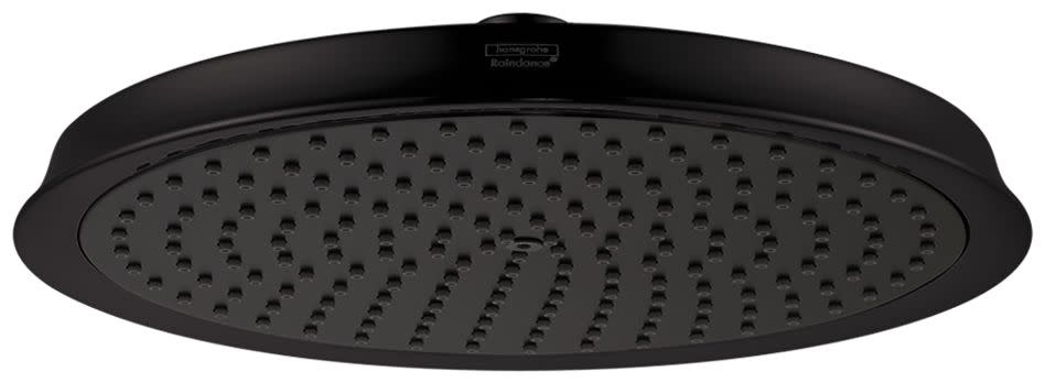 Hansgrohe 26920 Raindance Classic 1.75 GPM Single Function Rain Shower Head with QuickClean Technology Matte Black Showers Shower Heads Single