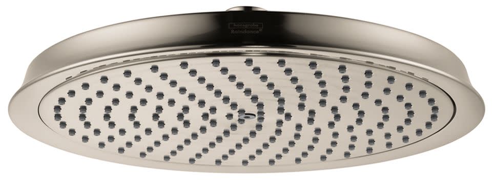 Hansgrohe 26920 Raindance Classic 1.75 GPM Single Function Rain Shower Head with QuickClean Technology Brushed Nickel Showers Shower Heads Single