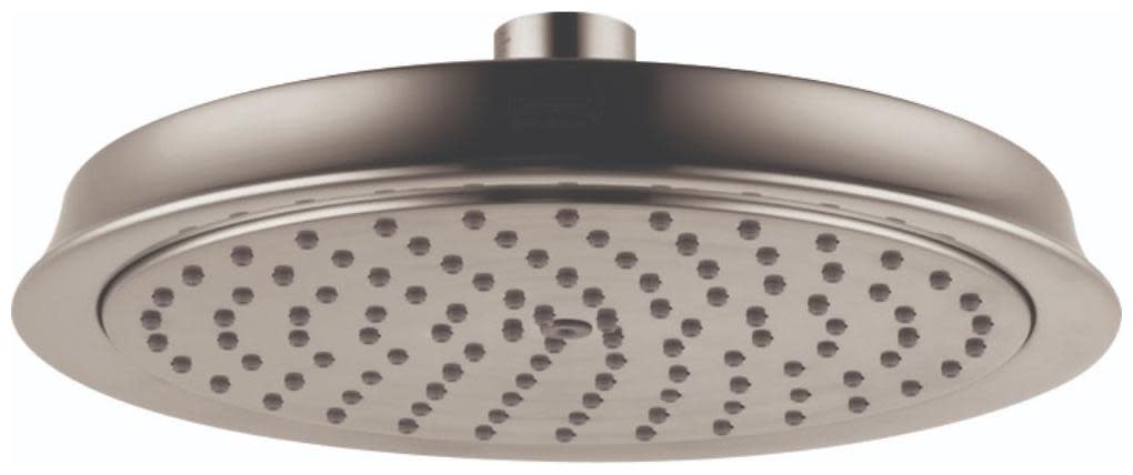 Hansgrohe 26924 Raindance Classic 1.75 GPM Single Function Rain Shower Head with QuickClean Technology Brushed Nickel Showers Shower Heads Single