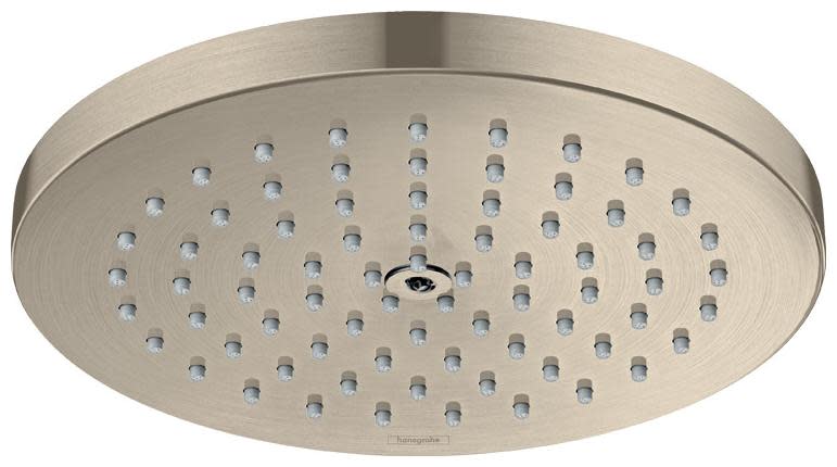 Hansgrohe 26929 Raindance S 1.5 GPM Single Function Rain Shower Head with QuickClean Technology Brushed Nickel Showers Shower Heads Single Function