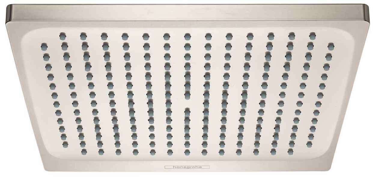 Hansgrohe 26942 Crometta E 2.5 GPM Single Function Rain Shower Head with QuickClean Technology Brushed Nickel Showers Shower Heads Single Function