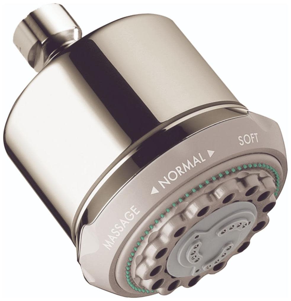 Hansgrohe 28496 Clubmaster 2.5 GPM Multi Function Shower Head Polished Nickel Showers Shower Heads Multi Function