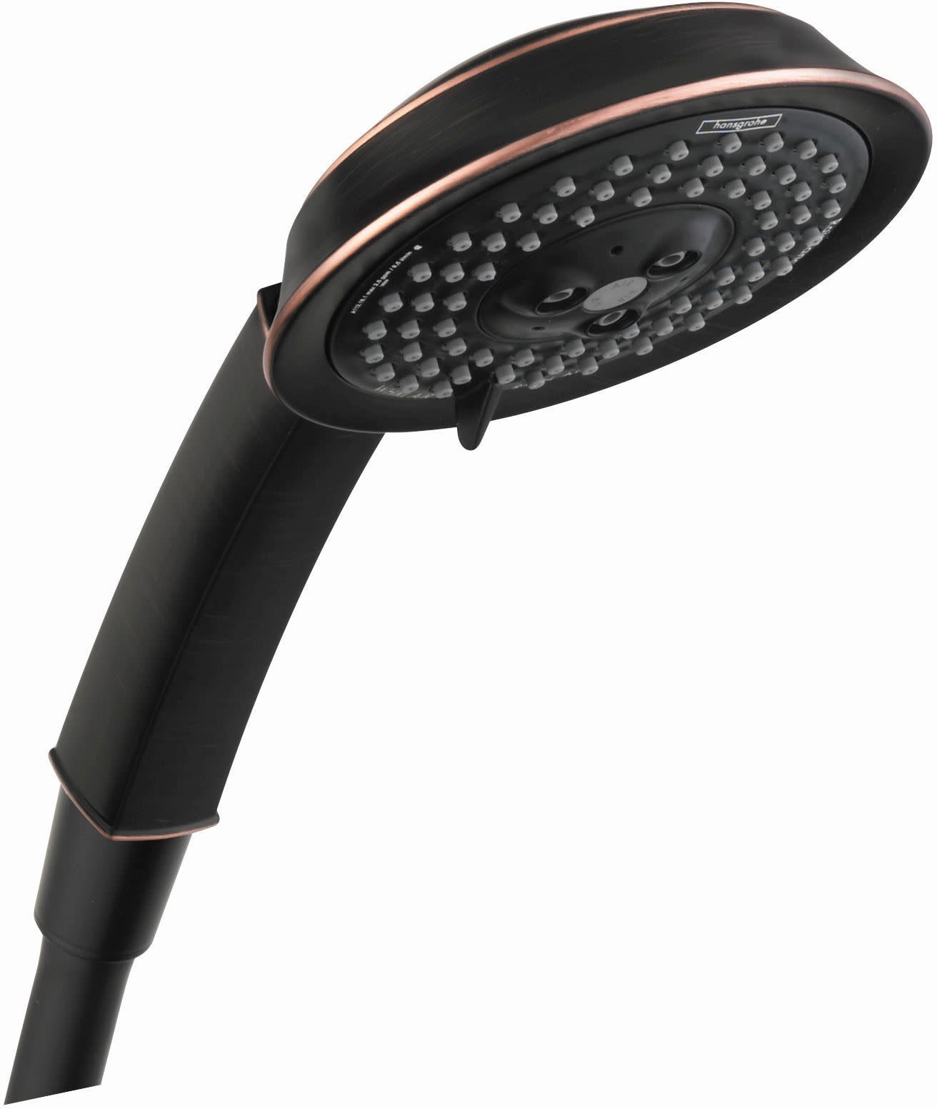 Hansgrohe 28548 Raindance Classic 2.5 GPM Multi-Function Handshower with Air Power and Quick Clean Technologies Rubbed Bronze Showers Hand Showers