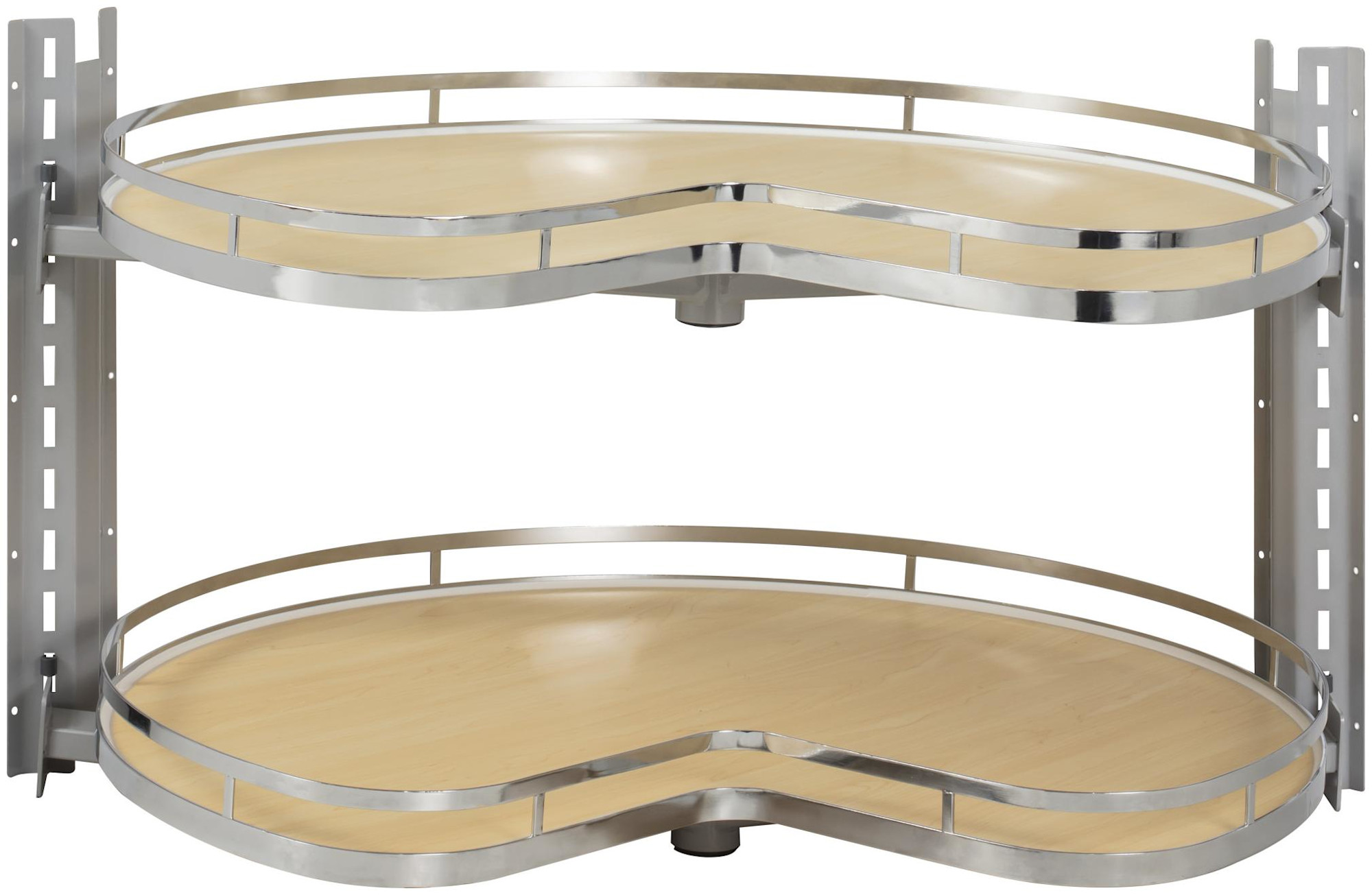 Photos - Wall Shelf Hardware Resources LSKNP31 CORNERMAX 32" W Kidney 2 Tier Side Mount Double Lazy Suzan for 36" Base Corner Cabinets UV Coated 