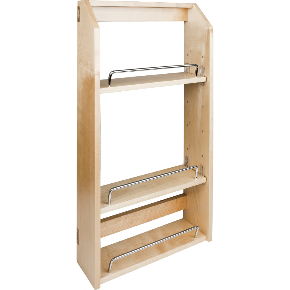 Photos - Furniture Hardware Hardware Resources SPR15A 15-1/4 Inch Wide 24 Inch Tall Door Mounted Adjustable Spice Rack for 18 Inch Wall Cabinet Maple St 
