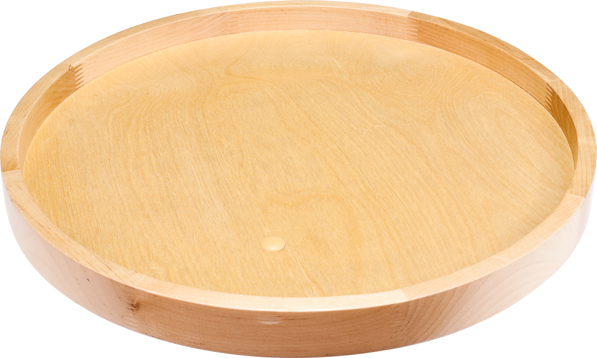 Hardware Resources LSR28-S Wood 28" Full Round Cabinet Lazy Susan Turntable with Finger-Jointed Rim and Preinstalled Swivel Maple Storage and