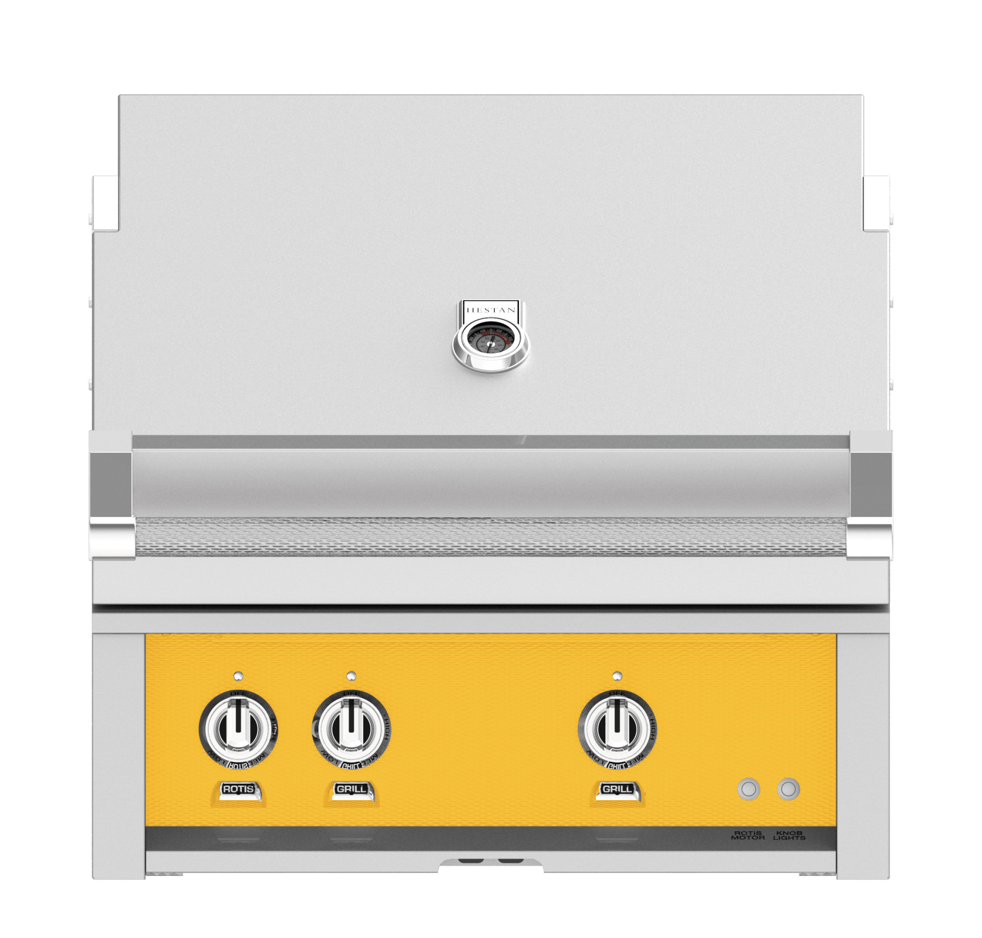 Hestan GABR30LPYW GAB Series 30 inch Built-In Grill with 519 sq. in. Cooking Area, 62000 Total BTU, Patented Heavy-Duty Horizon Hood, Patented Halogen Stadium Lights, Patented Trellis Burner, One-Push Automatic Ignition System (Sol Yellow, Liquid Propane)
