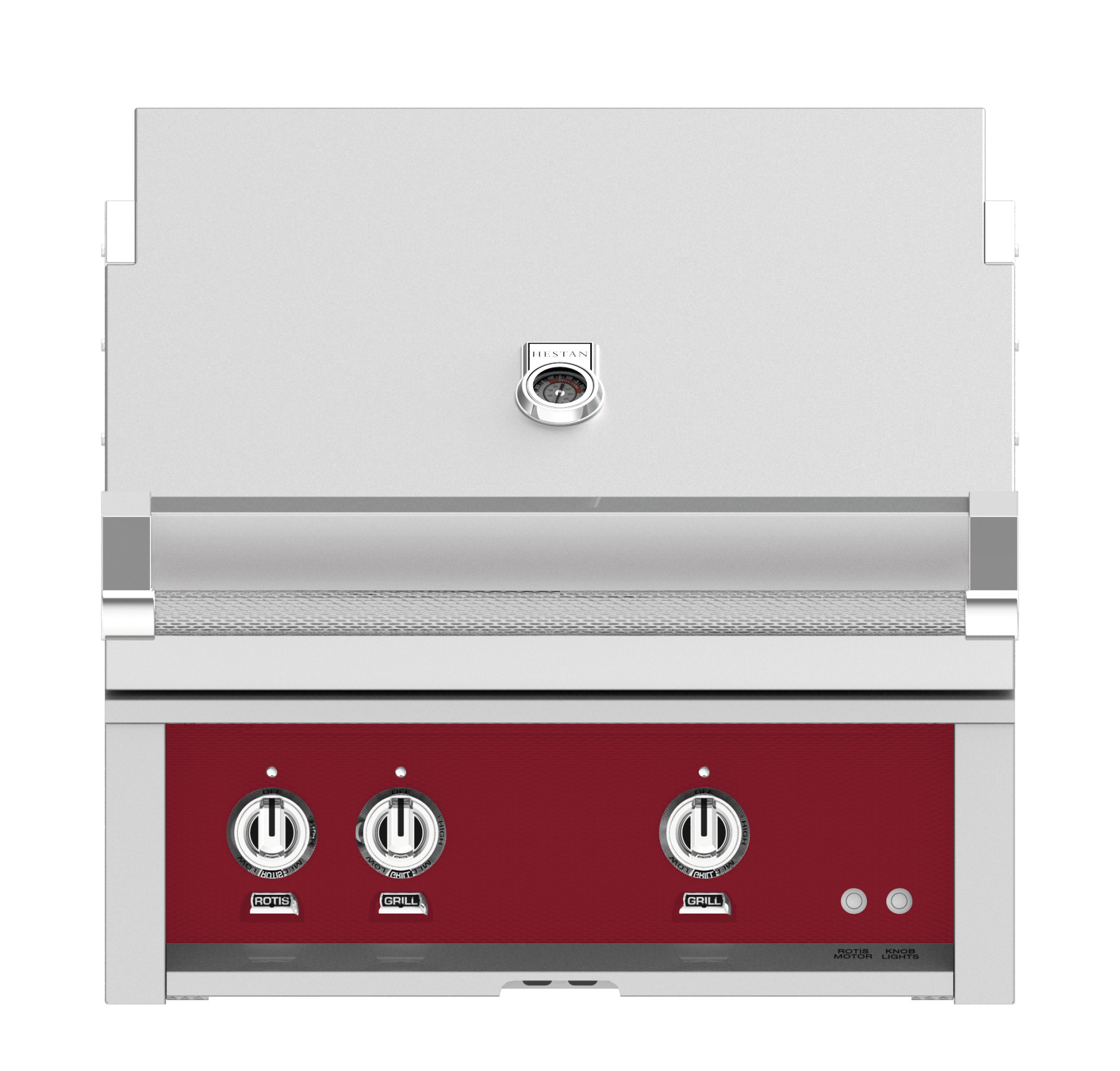 Hestan GABR30NGBG GAB Series 30 inch Built-In Grill with 519 sq. in. Cooking Area, 62000 Total BTU, Patented Heavy-Duty Horizon Hood, Patented Halogen Stadium Lights, Patented Trellis Burner, One-Push Automatic Ignition System (Tin Roof Burgundy, Natural