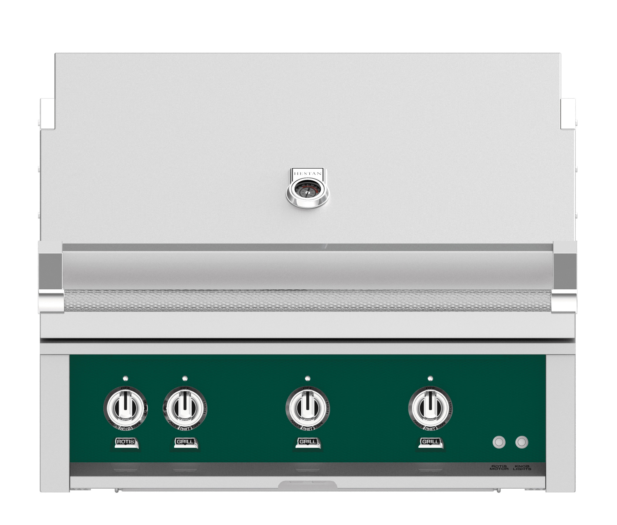 Hestan GABR36LPGR GAB Series 36 inch Built-In Grill with 647 sq. in. Cooking Area, 89000 Total BTU, Patented Heavy-Duty Horizon Hood, Patented Halogen Stadium Lights, Patented Trellis Burner, One-Push Automatic Ignition System (Grove Green, Liquid Propane
