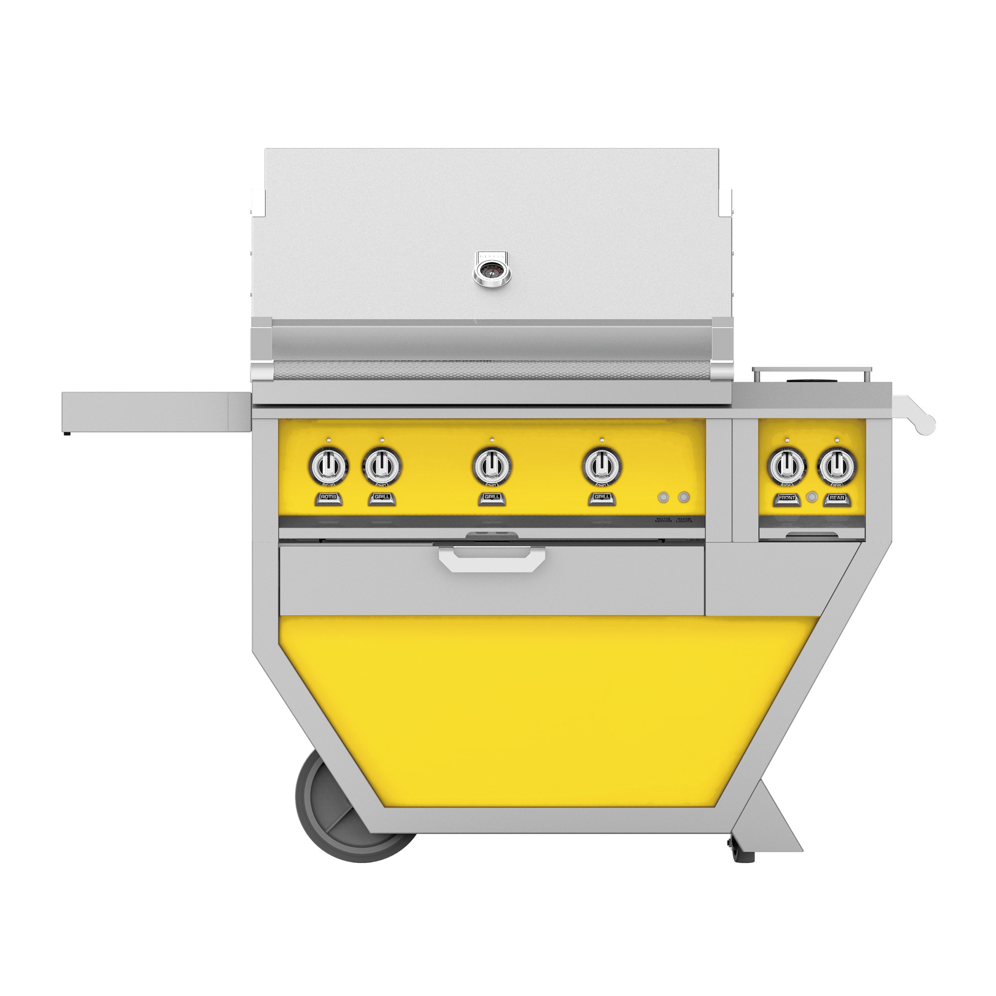 Hestan GABR36CX2LPYW 36 inch Outdoor Deluxe Built-In Grill with 647 sq. in. Cooking Area, 119000 Total BTU, Infrared Top Burner, Halogen Stadium, Patented Heavy-Duty Horizon Hood (Sol Yellow, Liquid Propane)