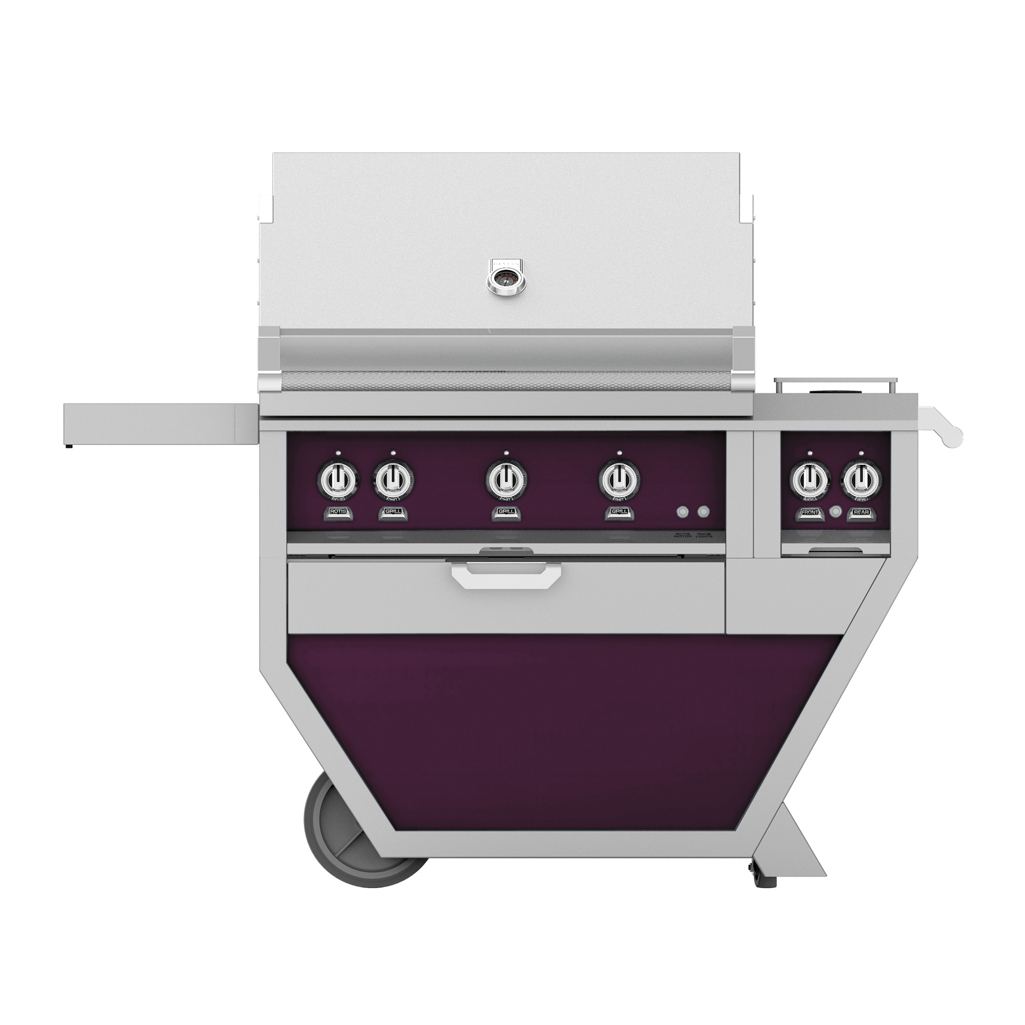 Hestan GABR36CX2NGPP 36 inch Outdoor Deluxe Built-In Grill with 647 sq. in. Cooking Area, 119000 Total BTU, Infrared Top Burner, Halogen Stadium, Patented Heavy-Duty Horizon Hood (Lush Purple, Natural Gas)
