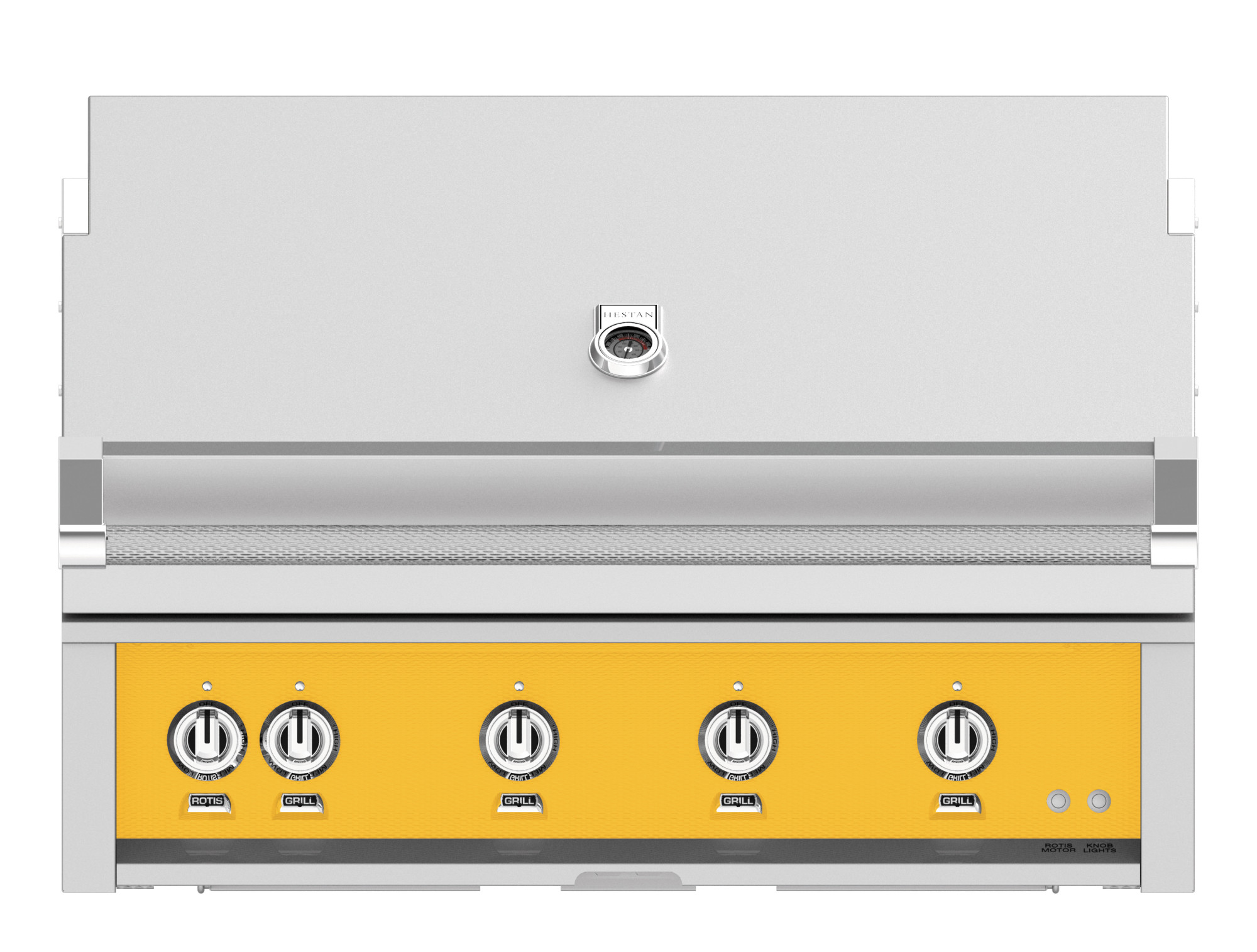 Hestan GABR42NGYW GAB Series 42 inch Built-In Grill with 774 sq. in. Cooking Area, 118000 Total BTU, Patented Heavy-Duty Horizon Hood, Patented Halogen Stadium Lights, Patented Trellis Burner, One-Push Automatic Ignition System (Sol Yellow, Natural Gas)