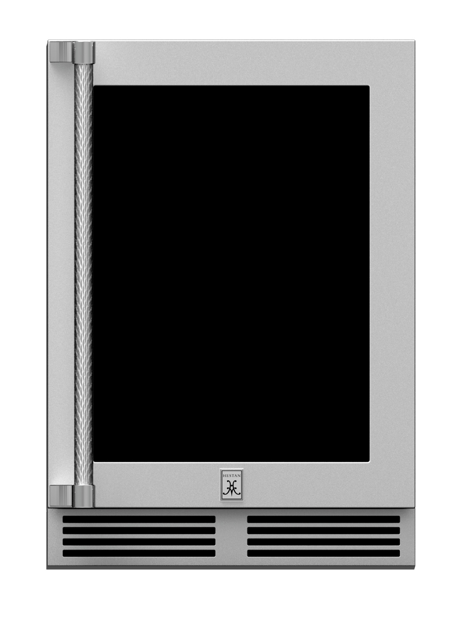 Photos - Wine Cooler Hestan GRWGR24 24 Inch Wide Right Hinge 5 Cu. Ft. Compact Refrigerator with Wine Storage and Glass Door Stainless Steel Refr