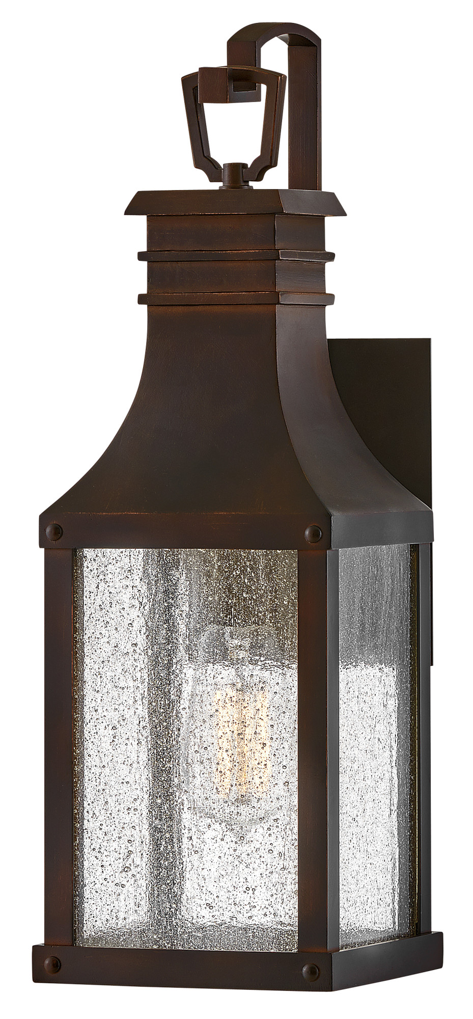 Photos - Floodlight / Street Light Hinkley Lighting 17460 Beacon Hill 1 Light 18" Tall Heritage Outdoor Wall Sconce Blackened Copper Outdoor Lighting Wall Scon 