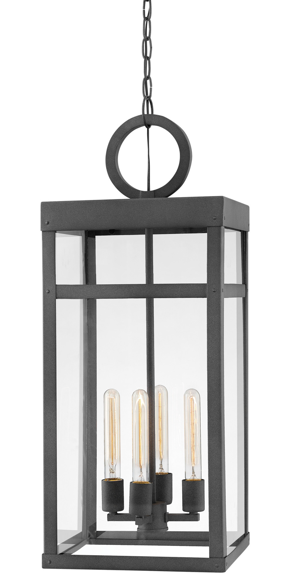 Photos - Floodlight / Street Light Hinkley Lighting 2808 Porter 4 Light 12" Wide Lisa McDennon Outdoor Pendant Aged Zinc Outdoor Lighting Pendants 2808DZ 