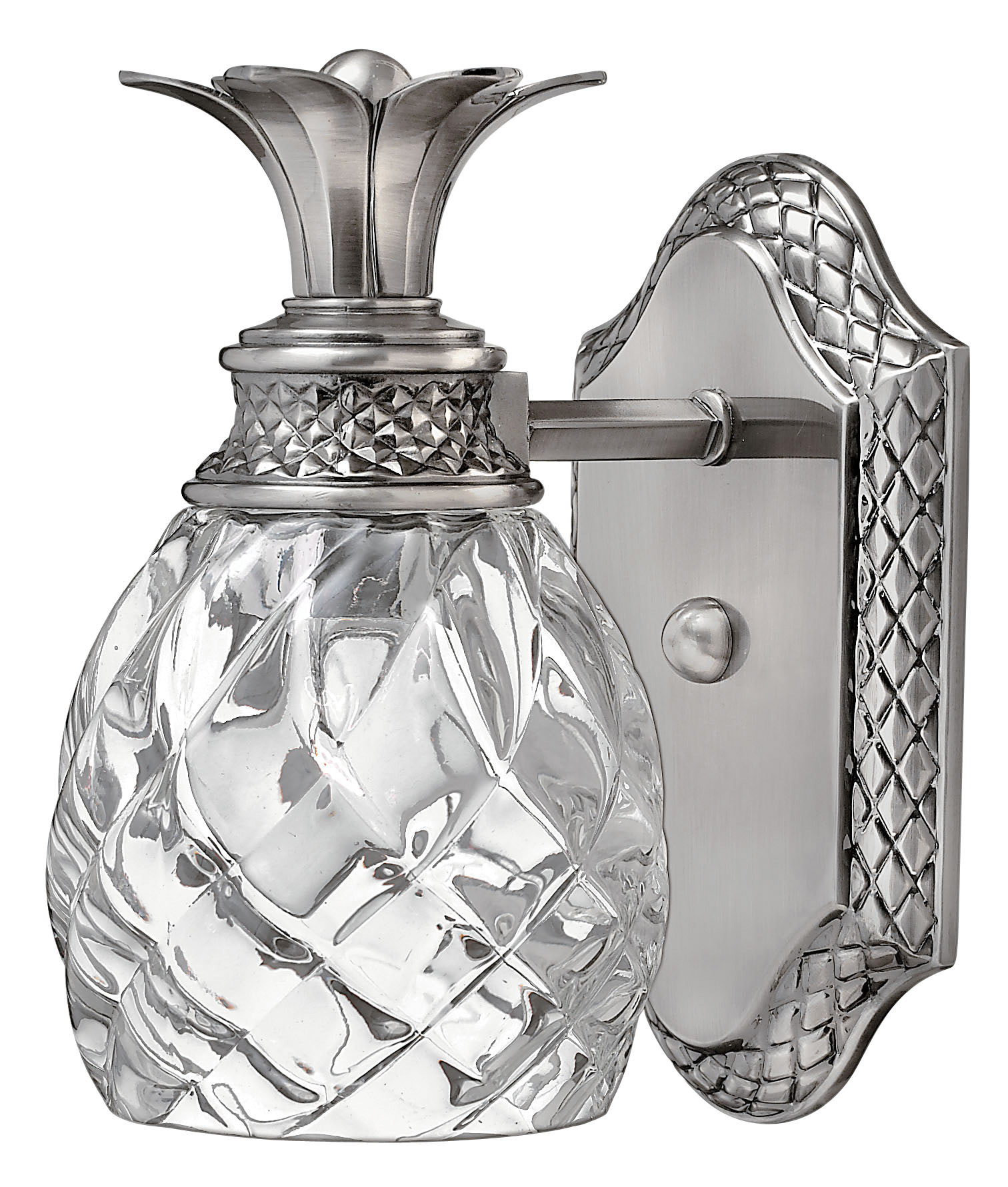 Photos - Chandelier / Lamp Hinkley Lighting H5310 Plantation 1 Light 5" Wide Bathroom Sconce with Clear Optic Glass Shade Polished Antique Nickel Indoo 