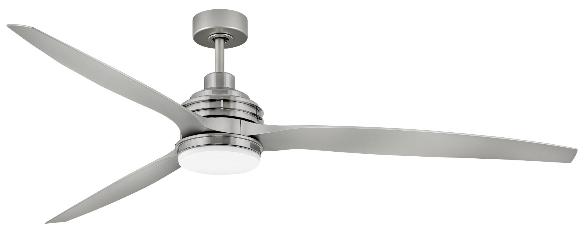Photos - Fan Hinkley Lighting 900172F-LWD Artiste 72" 3 Blade Indoor/Outdoor Smart LED Ceiling  Brushed Nickel s Ceiling s Outdo 