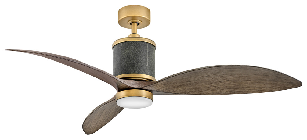 Photos - Fan Hinkley Lighting 900360F-LDD Merrick 60" 3 Blade Smart LED Indoor Ceiling  with HIRO Remote Control Heritage Brass s C 