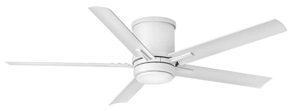 Photos - Fan Hinkley Lighting 902552F-LWD Vail Flush 52" 5 Blade Smart LED Indoor / Outdoor Ceiling  with HIRO Control Matte White  