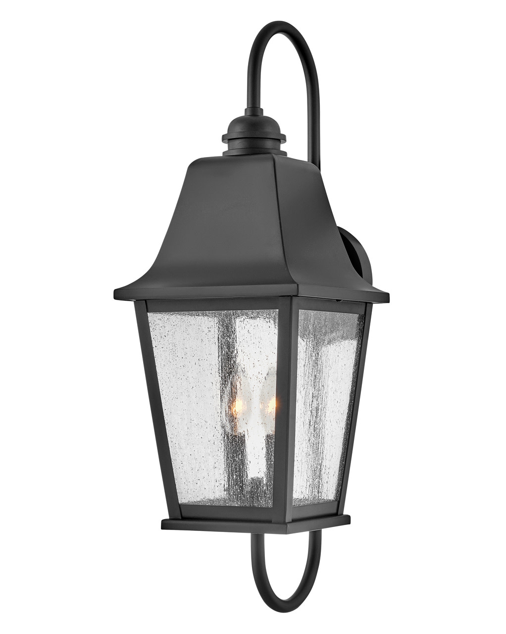 Photos - Floodlight / Street Light Hinkley Lighting 10014 Kingston 2 Light 26" Tall Wall Sconce Black Outdoor Lighting Wall Sconces 10014BK 