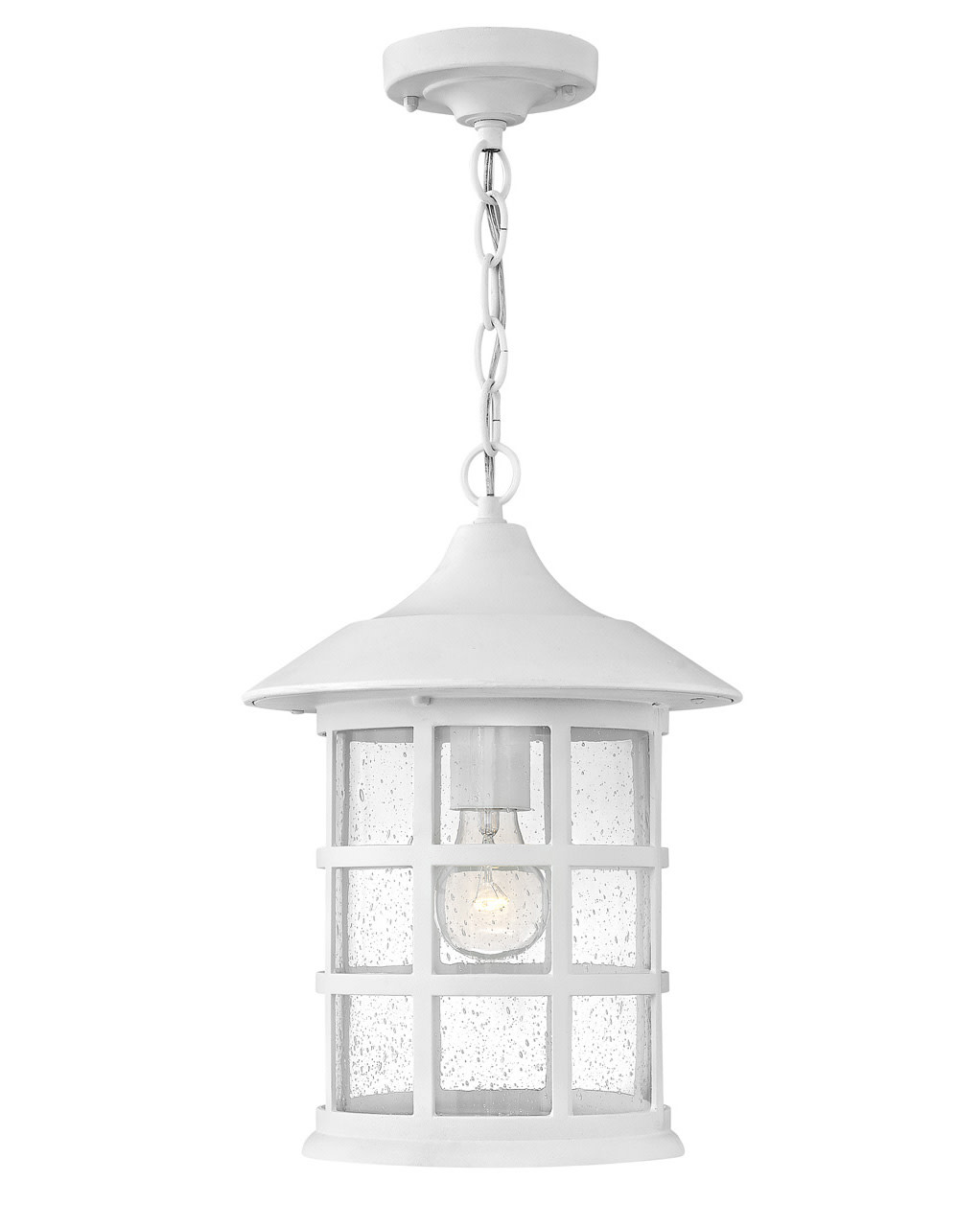 Photos - Floodlight / Street Light Hinkley Lighting 1862 Freeport 10" Wide Coastal Elements Outdoor Pendant with Seedy Glass Shade Textured White Outdoor Light 