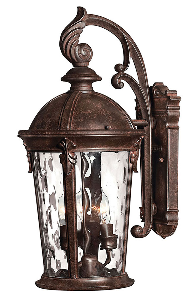 Photos - Floodlight / Street Light Hinkley Lighting H1898 20.75" Height 3 Light Lantern Outdoor Wall Sconce from the Windsor Collection River Rock Outdoor Ligh 